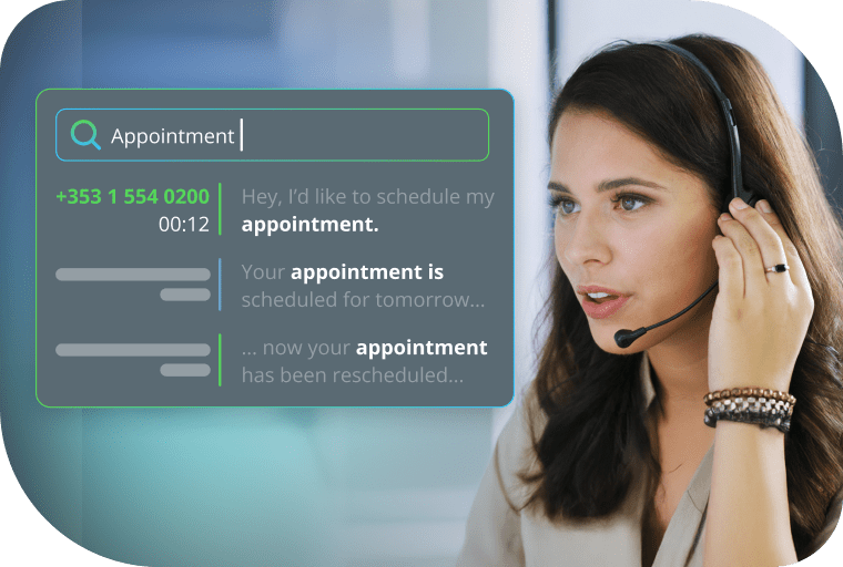 Call Transcription and Transcript Search
