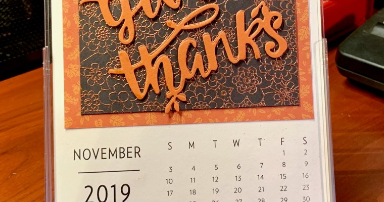 2019 D.I.Y. Desk Calendar Video – November