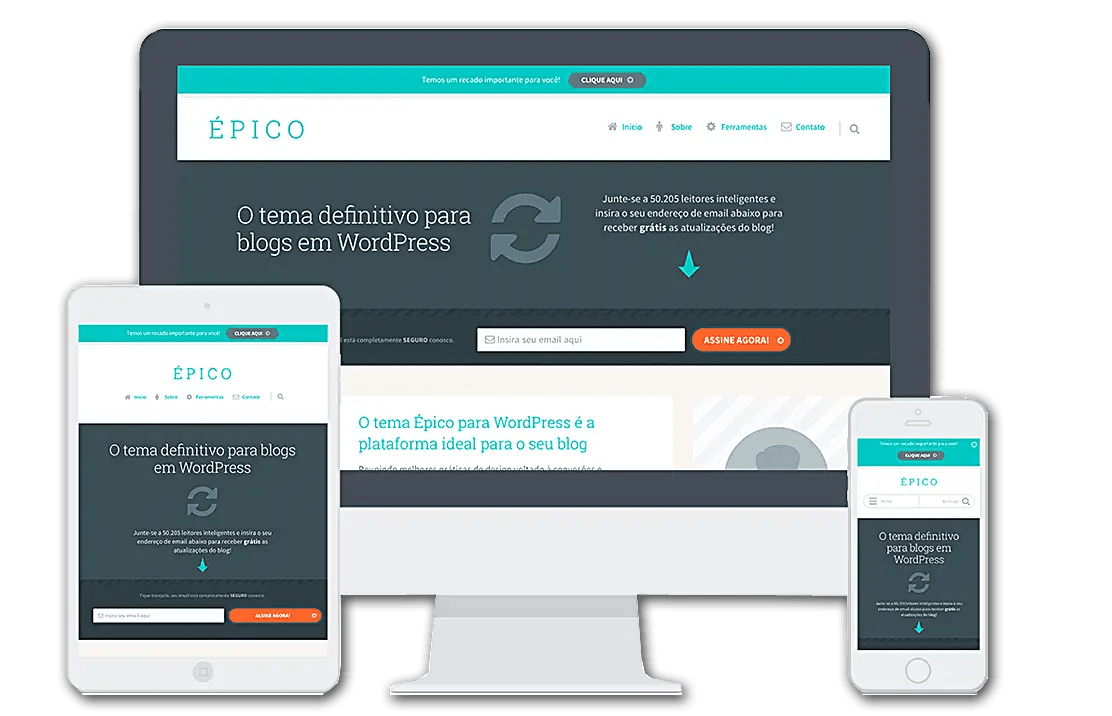 Tema Épico do WordPress