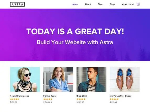 Astra tema do wordpress