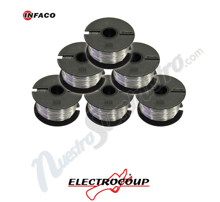 Bobina de Hilo Hierro Recocido Atadora Electrocoup 0,46mm Biodegradable