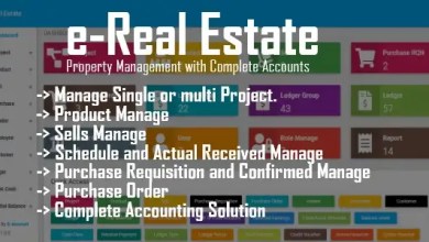 E-Real Estate property management PHP script dashboard with accounting and tenant management