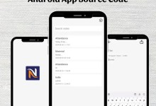 Android Notes App Source Code interface showing note creation and task management features