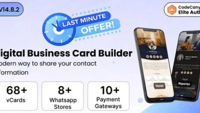 Infy vCard digital business card builder dashboard with QR code and profile management