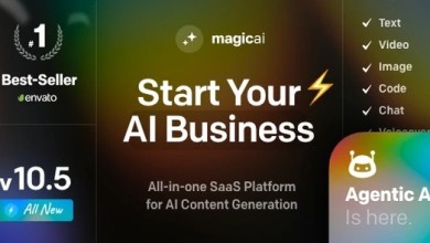 MagicAI OpenAI PHP Script dashboard with AI writer, chatbot, image generator, and admin panel