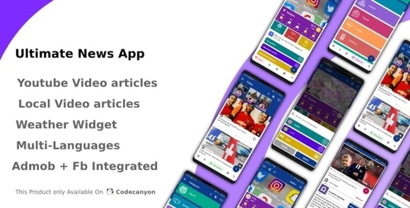Ultimate News App v2.2 (Video,Youtube,Weather,Survey) Source Code