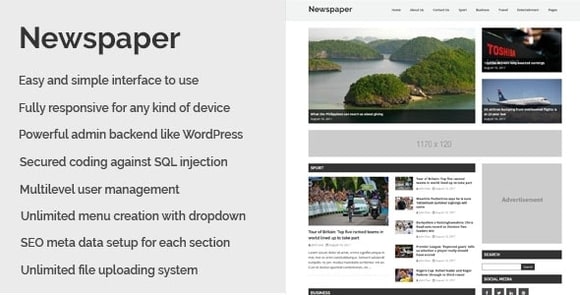 Newspaper v1.3 – Responsive Newspaper CMS Script