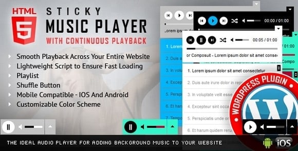 Bottom Sticky Music Player Wordpress Plugin By Codespeedy Codecanyon - Best Sunset Designs in Mobile
