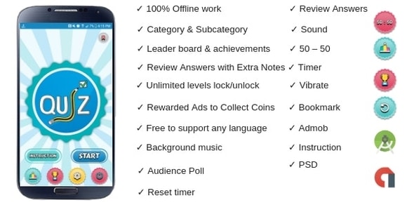 Offline Quiz By WRTeam v3.0.1 – Android Quiz App Source