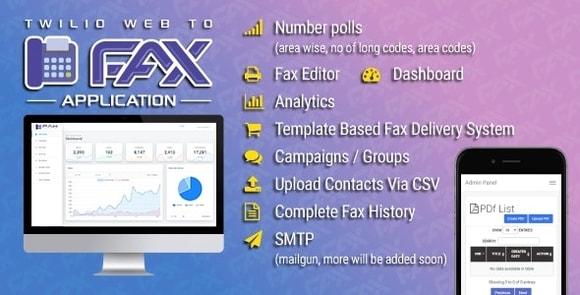 Download #Twilio WEB To Fax Machine System Application PHP Script v1.2