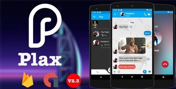 Plax v2.3 – Android Chat App with Voice/Video Calls Source Code