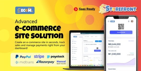 Download #Ecom v1.5.1 – Fast Multi Store Front Builder (SaaS) Script