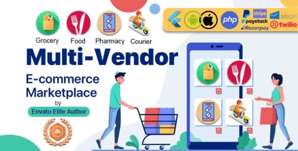 GoMarket v1.0 – Food, Grocery, Pharmacy & Courier Delivery App Multi-Vendor Marketplace Source