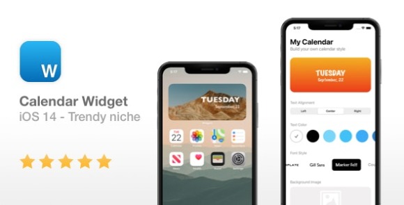 Calendar Widget v1.0 – NEW iOS 14 Widget App Source Code