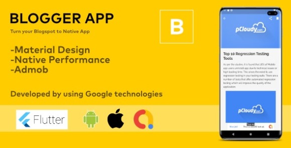 Blogger App v1.1 – Convert Blogspot Into Native App Source