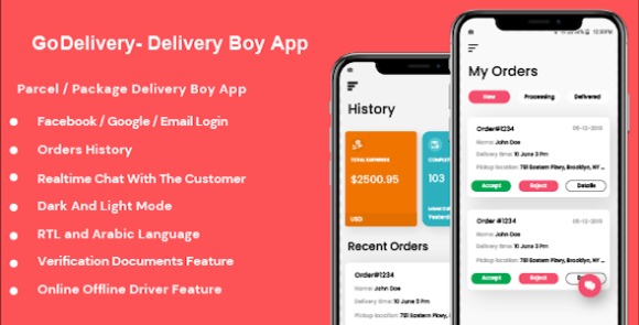Download #GoDelivery v1.0.1 – Delivery Software for Managing Your Local Deliveries – DeliveryBoy App Source
