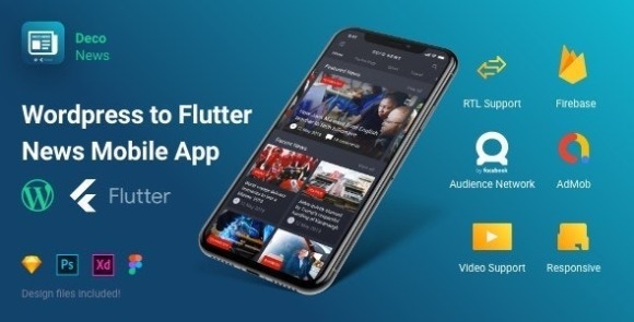 Flutter – Deco News v1.3.0 – Mobile App for WordPress Source