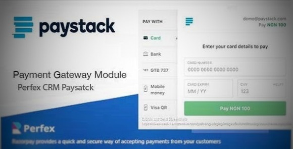 Download #Paystack Payment Gateway for Perfex CRM v1.1 – Addon