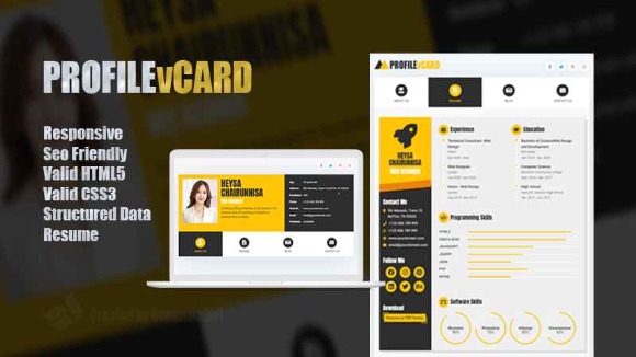 Download #ProfilevCard v1.1 – Responsive Blogger Template Free