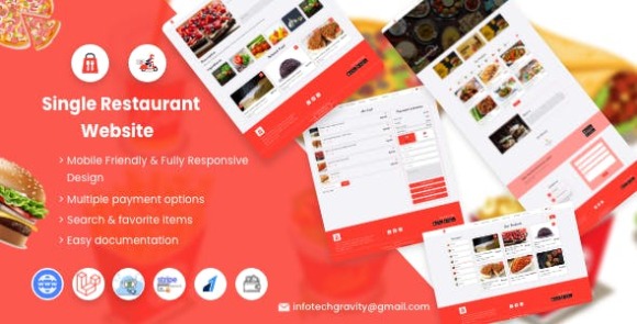 Single Restaurant v3.0 – Laravel Website & Admin Panel Script