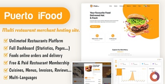 Download #iFood v1.1 – Multi Restaurant Merchant Hosting Site SAAS Script