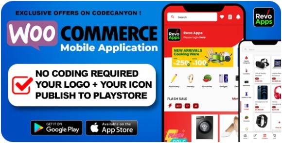 Revo Apps Woocommerce v2.5.8 – Flutter E-Commerce Full App Android iOS Source Code