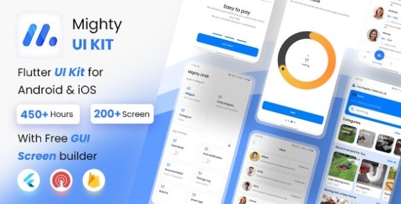 MightyUIKit v3.12.0 – Flutter 2.0 UI Kit with Screen Builder App Source