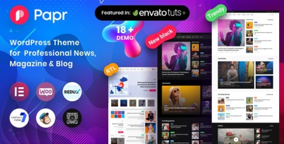 Papr v1.3.3 – News Magazine WordPress Theme Free