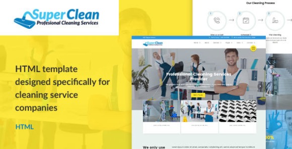 Super Clean v1.0 – Cleaning Services HTML Template Free