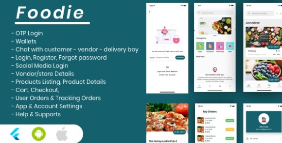 Foodie v1.6.0 – Flutter Grocery, Food, Pharmacy, Store Delivery Mobile App Source