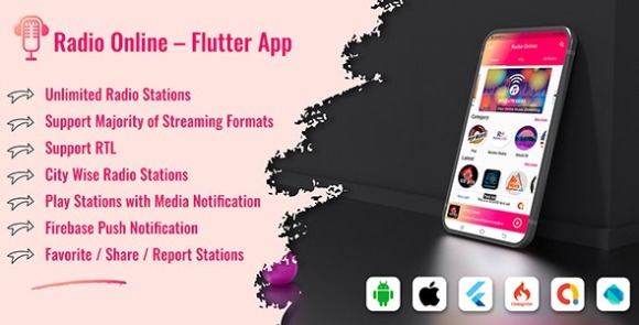 Radio Online v1.0.5 – Flutter Full App Source Code