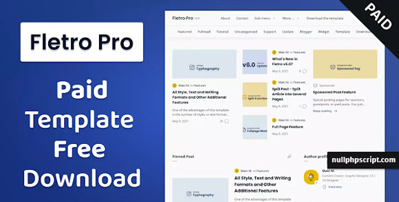 Download #Fletro Pro All-Bundle v5.5 – Responsive Premium Blogger Template