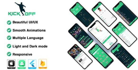 Kick-Off v1.0 – Multiple Languages ( LiveScore, Events, Statistics,… ) API Flutter Application Source Code
