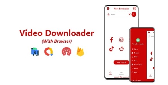 Video Downloader with Browser v1.0 – AdMob, Firebase, OneSignal App Source Code