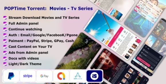 POPTime v1.0 – Torrent App Movies – TV Series – Cast System Source Code