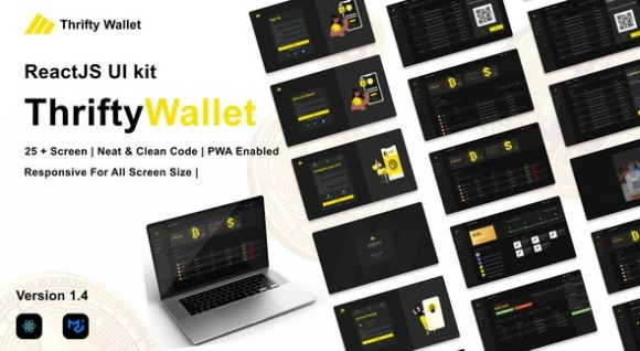 Thriftywallet ReactJS UI kit for Crypto Wallet