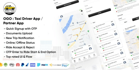 OGO v1.0 – Taxi Driver App / Partner App Source Code