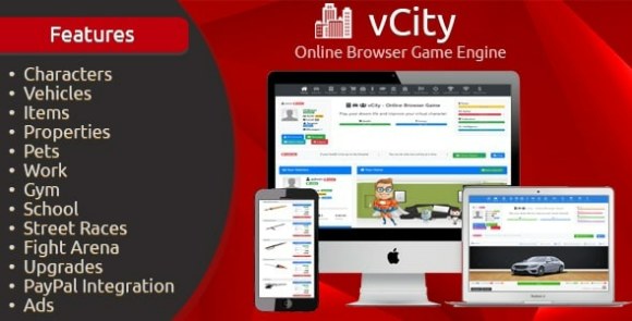 vCity v2.6 – Online Browser Game Platform PHP Script