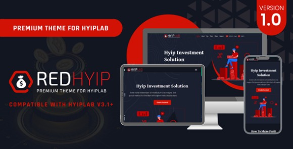 RedHyip Premium Theme for HYIPLAB