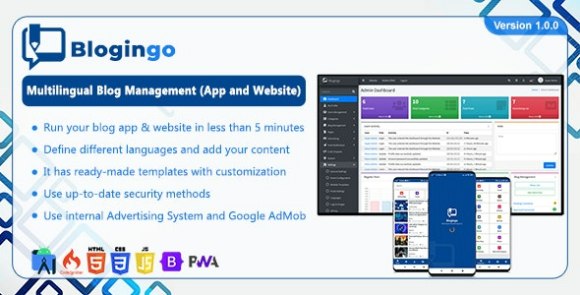 Blogingo v1.0.0 – Multilingual Blog Management (App and Website) Source Code