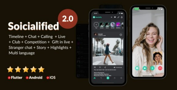 Socialified v2.0 Nulled – Social Media App Clone (Instagram, Facebook, Linked in etc) + Node.js Socket Chat + Calling + Live Source