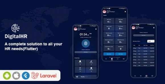 DigitalHR v2.0 – A Complete Solution to all your HR needs (Flutter) App Source