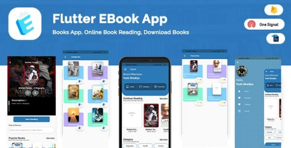 Flutter App v1.3 – eBook with Admin Panel (Online eBook Reading, Download eBooks, Books App) Flutter 2.0 Source