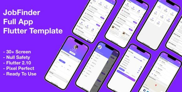 JobFinder v1.0 – Flutter Job Finder Full App Template