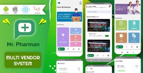 Mr.Pharman (2 May 2023) – React Native Multi Vendor | Pharmacy Complete Solution App Source
