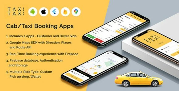 Taxi Taxi (31 May 2023) – Flutter Cab/Taxi Booking Apps Source