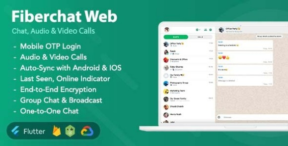 Fiberchat Web v1.0.6 – Chat & Calling Web App | Flutter Web App Source