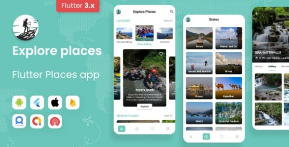 Explore Places v1.0 – Flutter Places App with Firebase Backend | Place App Source
