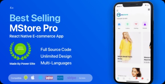 MStore Pro v5.0 – Complete React Native Template for e-Commerce App Source