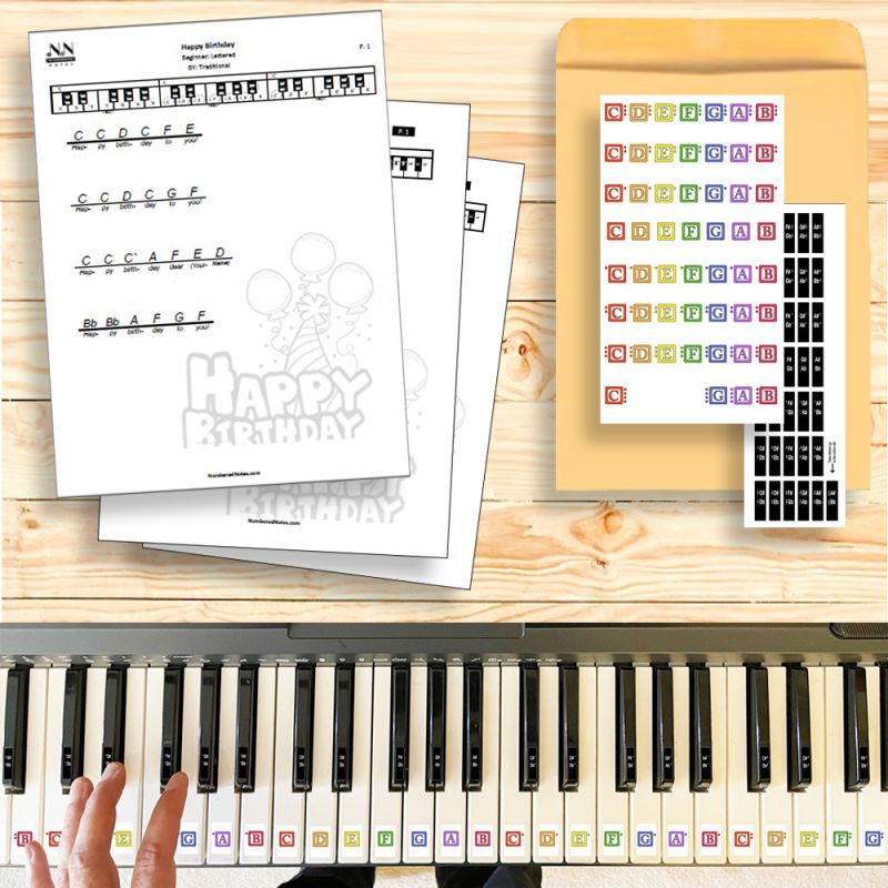 Find Middle 1 Numbered Notes Piano Key Stickers Learn To Play Piano - Ultra HD Dark Background - High Resolution